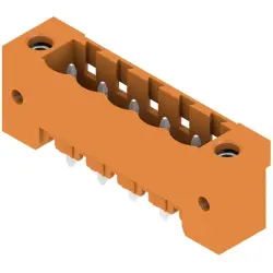 Pin header, 5 pole, pitch 5.08 mm, straight, orange, 1147230000
