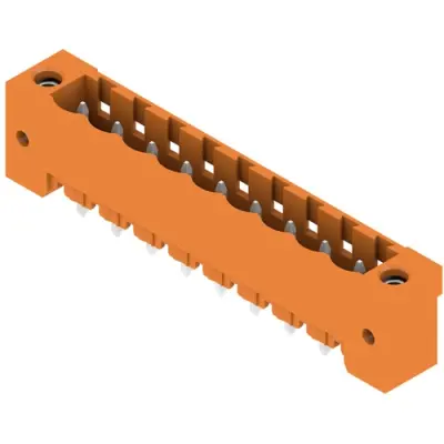 Pin header, 9 pole, pitch 5.08 mm, straight, orange, 1147350000 - 1