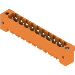 Pin header, 10 pole, pitch 5.08 mm, straight, orange, 1147380000