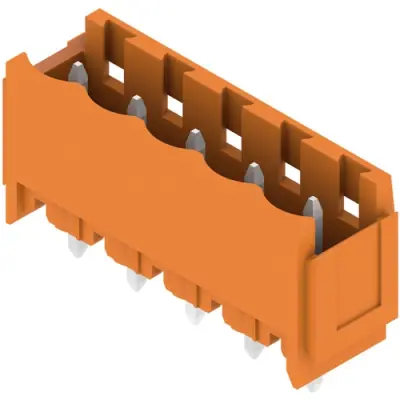 Pin header, 5 pole, pitch 5.08 mm, straight, orange, 1147390000 - 1
