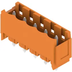 Pin header, 5 pole, pitch 5.08 mm, straight, orange, 1147390000