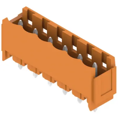 Pin header, 6 pole, pitch 5.08 mm, straight, orange, 1147430000 - 1