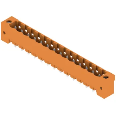Pin header, 14 pole, pitch 5.08 mm, straight, orange, 1147520000 - 1