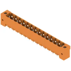 Pin header, 14 pole, pitch 5.08 mm, straight, orange, 1147520000
