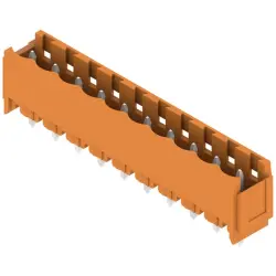 Pin header, 10 pole, pitch 5.08 mm, straight, orange, 1147580000