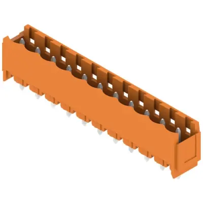Pin header, 11 pole, pitch 5.08 mm, straight, orange, 1147610000 - 1