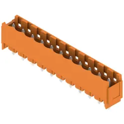 Pin header, 11 pole, pitch 5.08 mm, straight, orange, 1147610000