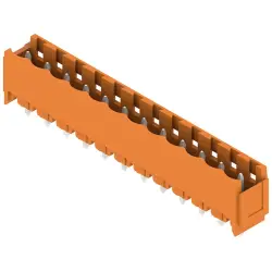 Pin header, 12 pole, pitch 5.08 mm, straight, orange, 1147640000