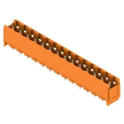 Pin header, 14 pole, pitch 5.08 mm, straight, orange, 1147710000