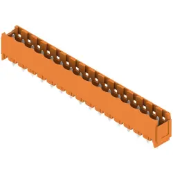 Pin header, 16 pole, pitch 5.08 mm, straight, orange, 1147770000