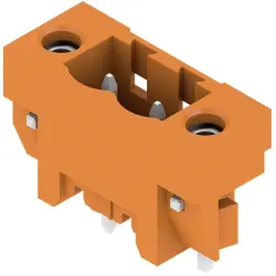 Pin header, 2 pole, pitch 5.08 mm, straight, orange, 1147890000