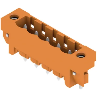 Pin header, 5 pole, pitch 5.08 mm, straight, orange, 1147990000 - 1