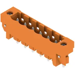 Pin header, 6 pole, pitch 5.08 mm, straight, orange, 1148020000
