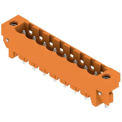 Pin header, 8 pole, pitch 5.08 mm, straight, orange, 1148090000 - 1