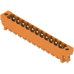 Pin header, 12 pole, pitch 5.08 mm, straight, orange, 1148220000