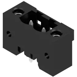 Pin header, 2 pole, pitch 5.08 mm, straight, black, 1148490000