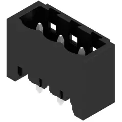 Pin header, 3 pole, pitch 5.08 mm, straight, black, 1148670000