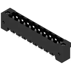 Pin header, 9 pole, pitch 5.08 mm, straight, black, 1148690000