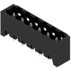 Pin header, 6 pole, pitch 5.08 mm, straight, black, 1148770000