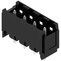 Pin header, 4 pole, pitch 5.08 mm, straight, black, 1149470000