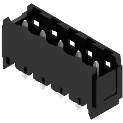 Pin header, 5 pole, pitch 5.08 mm, straight, black, 1149500000