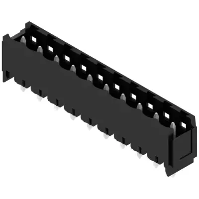 Pin header, 10 pole, pitch 5.08 mm, straight, black, 1149670000 - 1
