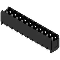 Pin header, 10 pole, pitch 5.08 mm, straight, black, 1149670000
