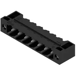 Pin header, 7 pole, pitch 5.08 mm, angled, black, 1150140000