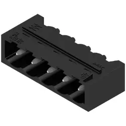Pin header, 5 pole, pitch 5.08 mm, angled, black, 1155350000