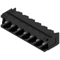 Pin header, 7 pole, pitch 5.08 mm, angled, black, 1155630000