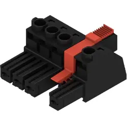 Socket header, 4 pole, pitch 7.62 mm, straight, black, 1156740000