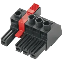 Socket header, 4 pole, pitch 7.62 mm, straight, black, 1156750000