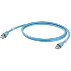 Patch cable, RJ45 plug, straight to RJ45 plug, straight, Cat 6A, S/FTP, LSZH, 3 m, blue, 1165900030