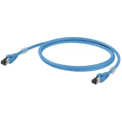 Patch cable, RJ45 plug, straight to RJ45 plug, straight, Cat 6A, S/FTP, LSZH, 10 m, blue, 1165900100