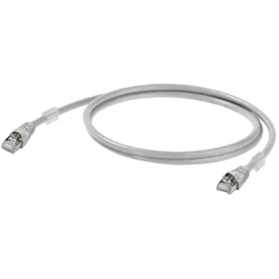 Patch cable, RJ45 plug, straight to RJ45 plug, straight, Cat 6A, S/FTP, LSZH, 0.2 m, gray, 1165940002 - 1
