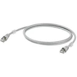 Patch cable, RJ45 plug, straight to RJ45 plug, straight, Cat 6A, S/FTP, LSZH, 0.2 m, gray, 1165940002