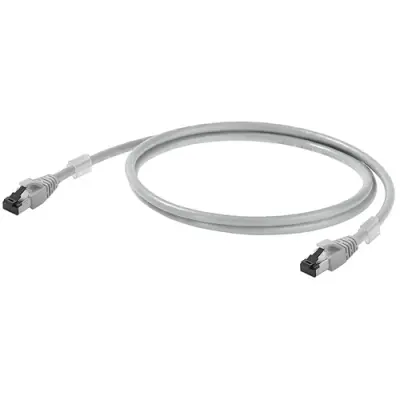 Patch cable, RJ45 plug, straight to RJ45 plug, straight, Cat 6A, S/FTP, LSZH, 6 m, gray, 1165940060 - 1