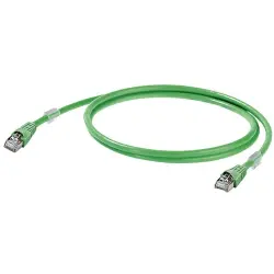 System cable, RJ45 plug, straight to RJ45 plug, straight, Cat 5, SF/UTP, PVC, 20 m, green, 1166020200