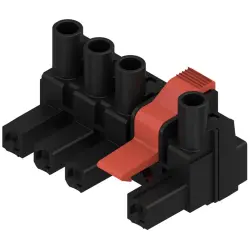 Socket header, 4 pole, pitch 7.62 mm, straight, black, 1173520000