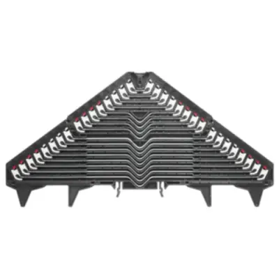 Patch distribution terminal, push-in connection, 0.5-1.5 mm², 16 pole, 6 A, 4 kV, black, 1173620000 - 1