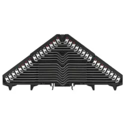 Patch distribution terminal, push-in connection, 0.5-1.5 mm², 16 pole, 6 A, 4 kV, black, 1173680000