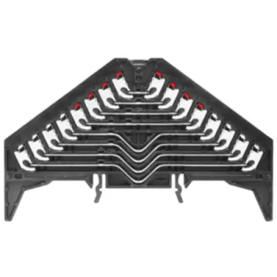 Patch distribution terminal, push-in connection, 0.5-1.5 mm², 8 pole, 8 A, 4 kV, black, 1173740000 - 1