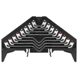 Patch distribution terminal, push-in connection, 0.5-1.5 mm², 32 pole, 8 A, 4 kV, black, 1173780000