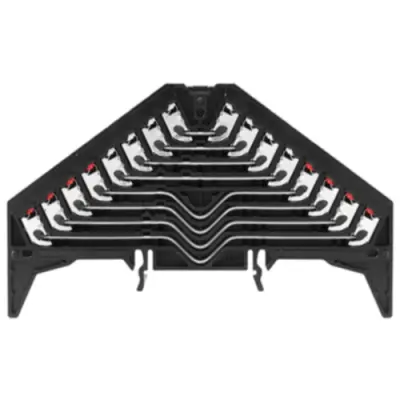 Patch distribution terminal, push-in connection, 0.5-1.5 mm², 32 pole, 8 A, 4 kV, black, 1173780000 - 1