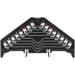 Patch distribution terminal, push-in connection, 0.5-1.5 mm², 32 pole, 8 A, 4 kV, black, 1173790000