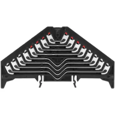Patch distribution terminal, push-in connection, 0.5-1.5 mm², 32 pole, 8 A, 4 kV, black, 1173790000 - 1