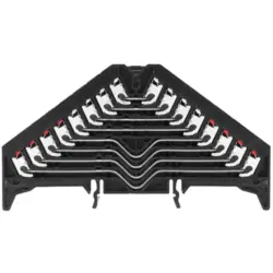 Patch distribution terminal, push-in connection, 0.5-1.5 mm², 32 pole, 8 A, 4 kV, black, 1173800000