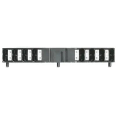 Patch distribution terminal, push-in connection, 0.5-1.5 mm², 16 pole, 10 A, 4 kV, black, 1173820000 - 1