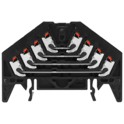 Patch distribution terminal, push-in connection, 0.5-1.5 mm², 16 pole, 10 A, 4 kV, black, 1173830000 - 1