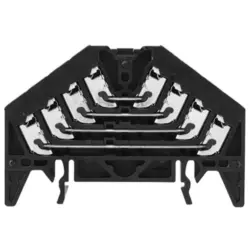 Patch distribution terminal, push-in connection, 0.5-1.5 mm², 16 pole, 10 A, 4 kV, black, 1173840000